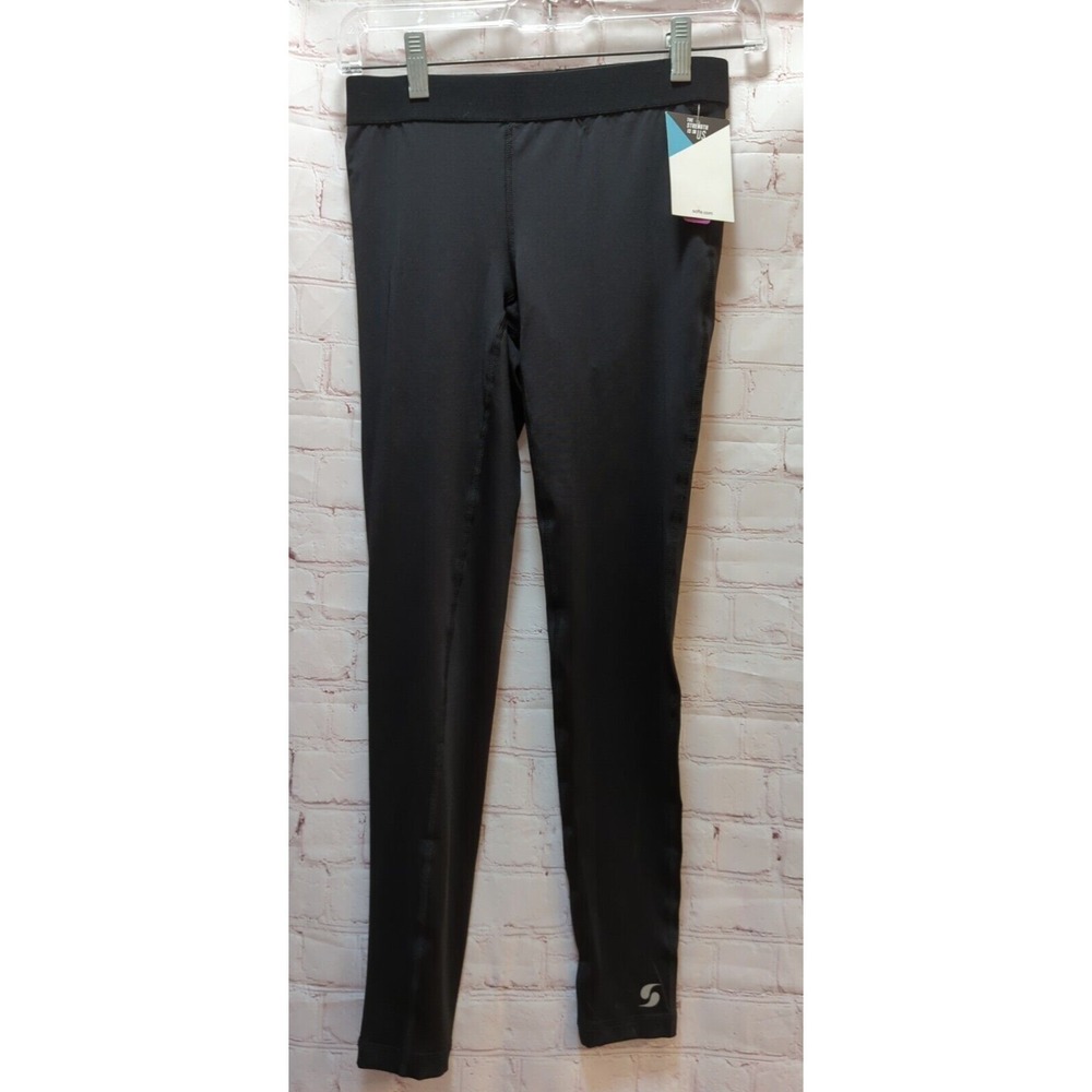 Soffee DRI  XS Junior Women Low rise Black Active Athletic Base Layer Pants
